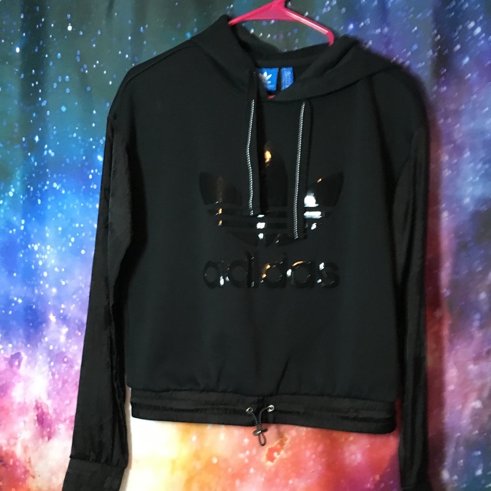 Adidas hoodie with sticky logo